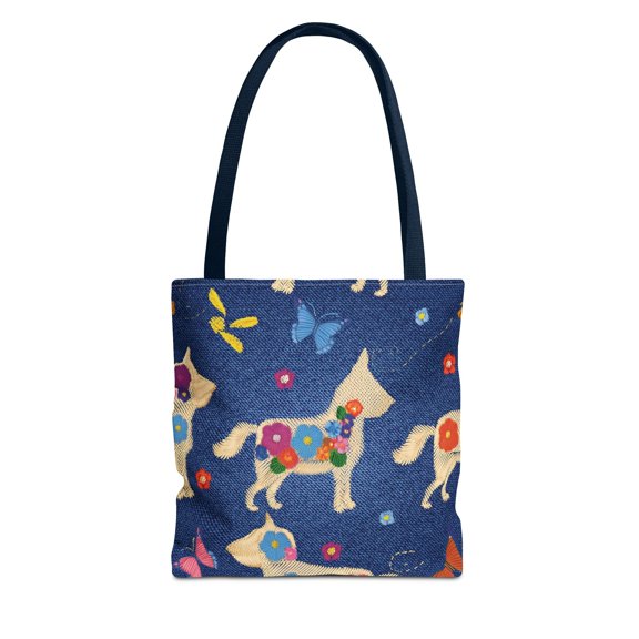 DENIM PRINT CANVAS BAG HIGH-QUALITY 100% SPUN POLY 3 SIZES CANVAS BAG-191-7