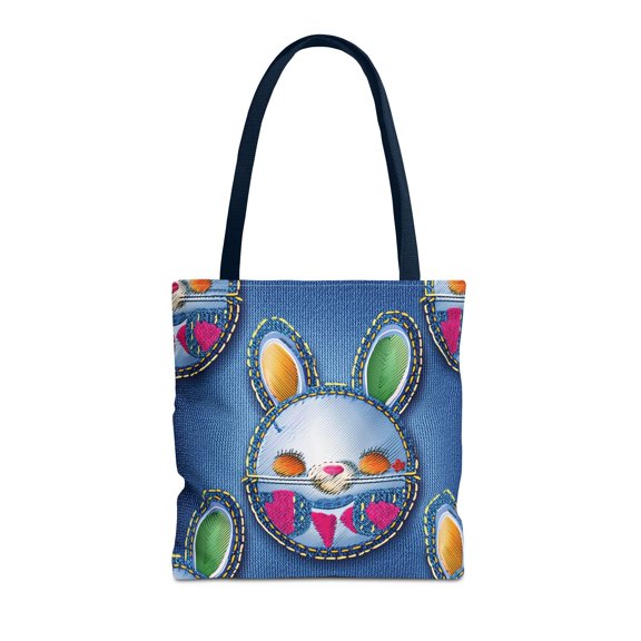 DENIM PRINT CANVAS BAG HIGH-QUALITY 100% SPUN POLY 3 SIZES CANVAS BAG-192-3