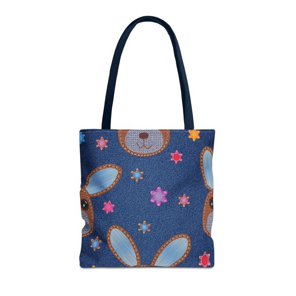 DENIM PRINT CANVAS BAG HIGH-QUALITY 100% SPUN POLY 3 SIZES CANVAS BAG-192-5
