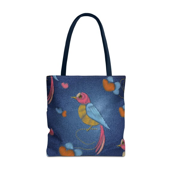 DENIM PRINT CANVAS BAG HIGH-QUALITY 100% SPUN POLY 3 SIZES CANVAS BAG-194-1
