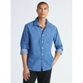 thumbnail image 1 of Free Assembly Men's Denim Shirt, Sizes XS-3XL, 1 of 5