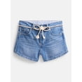 thumbnail image 1 of Weekend Academy Girls Denim Shorts with Tie Cord, Sizes 4-18, 1 of 3