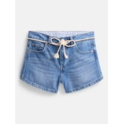 Weekend Academy Girls Denim Shorts with Tie Cord, Sizes 4-18