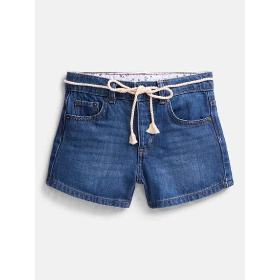 Weekend Academy Girls Denim Shorts with Tie Cord, Sizes 4-18