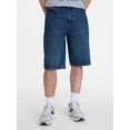 thumbnail image 1 of No Boundaries Men's Denim Shorts, 100% Cotton, 14 oz, 12" Inseam, Sizes 28-44, 1 of 5