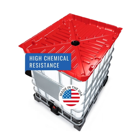 DENIOS IBC Tote Funnel - 49.5"x42"x5" Extra Large Funnel | Wide Mouth for IBC Totes | Perfect for Fast, Spill-Free Liquid Transfer | Heavy-Duty Large | Red | Tote not Included