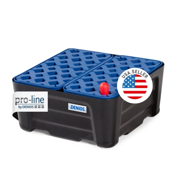 DENIOS Poly Spill Pallet Containment Tray - Chemically Resistant - 20 Liter
