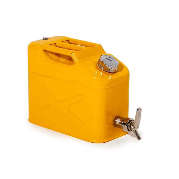 DENIOS Safety Canister - Dispensing Tap - Steel - Yellow - 10 Liter