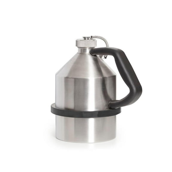 DENIOS Safety Jug - 2-Liter - Stainless Steel - Screw Lid - Flammable Liquids