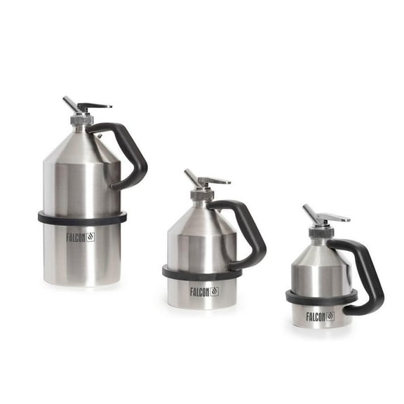 DENIOS Safety Jug - 5-Liter - Stainless Steel - Dosing Tap - Flammable Liquids