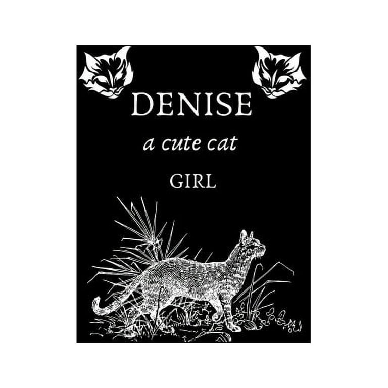 DENISE a cute cat girl : Sketch Book: 8.5 X 11, Personalized