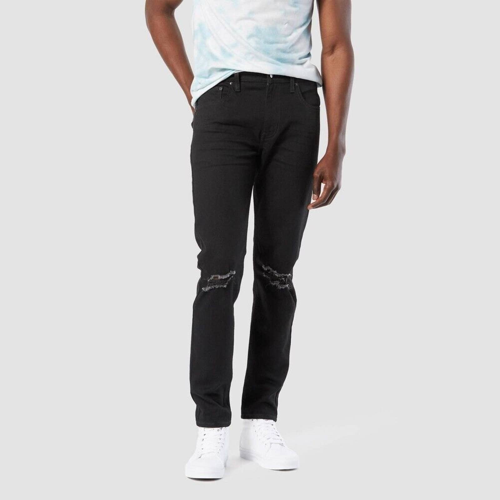 DENIZEN from Levi s Men s 286 Slim Fit Taper Jeans Cruise Black Size 34X30
