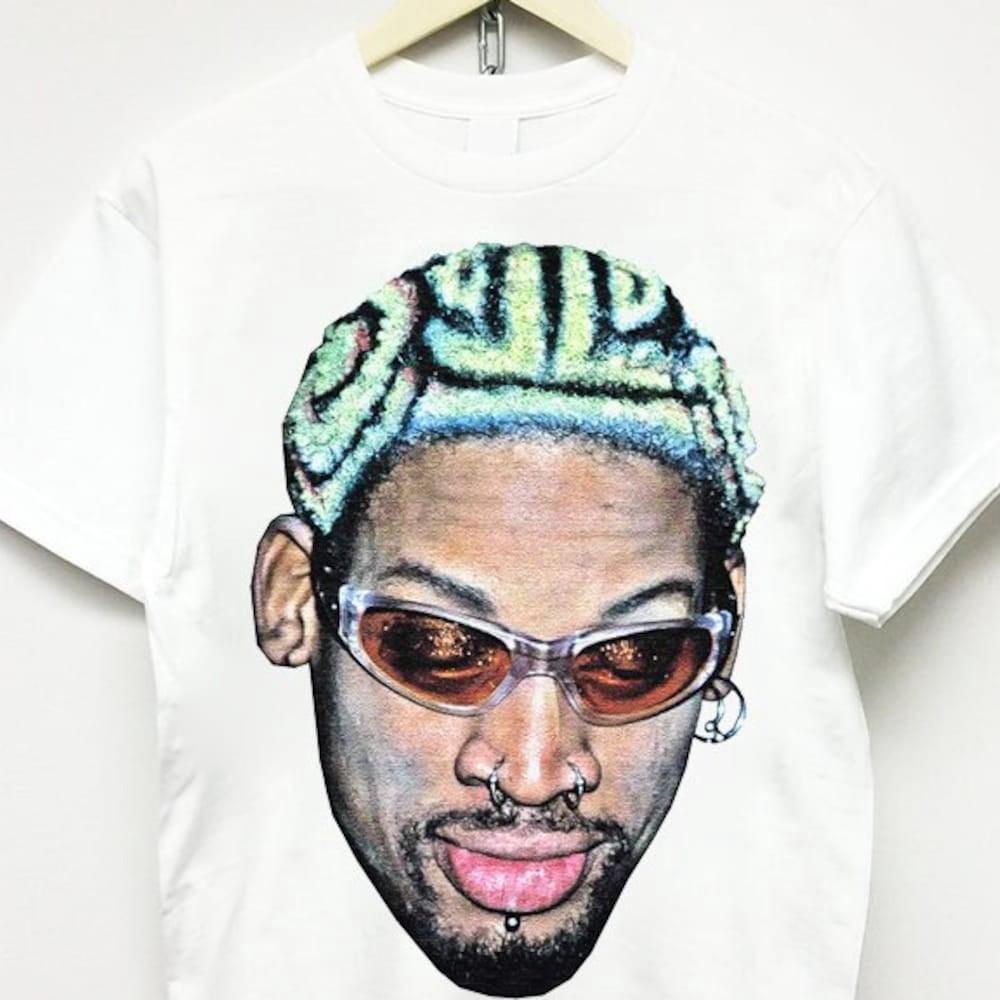 DENNIS RODMAN T-SHIRT vintage big face rap tee merch concert MIKEs ...