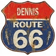 thumbnail image 1 of DENNIS Route 66 Sign Shield Metal Gift Man Cave Gift 211110002265, 1 of 1