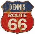 thumbnail image 1 of DENNIS Route 66 Sign Shield Metal Gift Man Cave Red 211110005267, 1 of 1