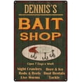 thumbnail image 1 of DENNIS'S Green Bait Shop Man Cave 12 x 18 Matte Finish Metal 112180027043, 1 of 1