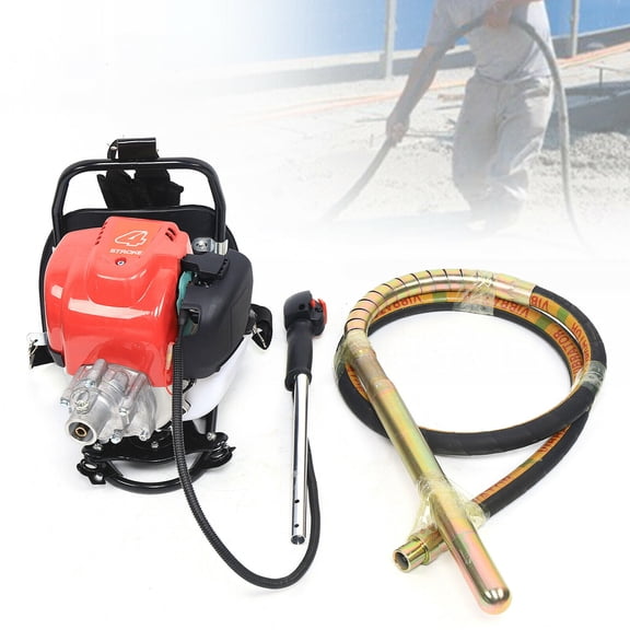 DENSET 1.4HP 15" Gas Power Backpack Concrete Vibrator4 Stroke Portable Vibrator 38.7cc Gasoline Engine Single Cylinder