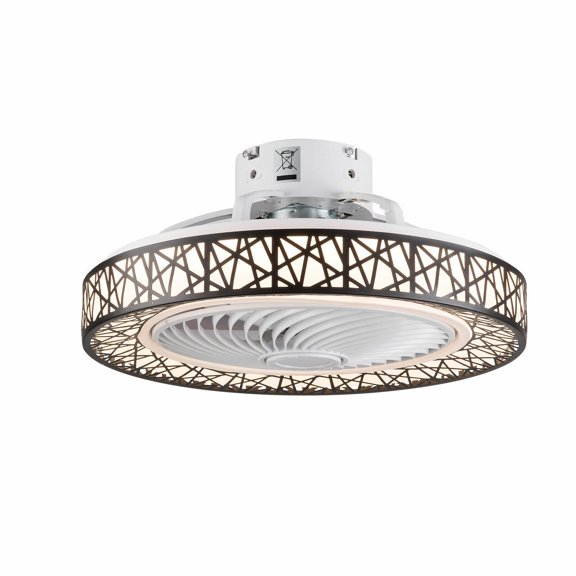 DENSET Modern Ceiling Fan Light LED Dimmable Chandelier Fan Lamp Bedroom Office Lamp