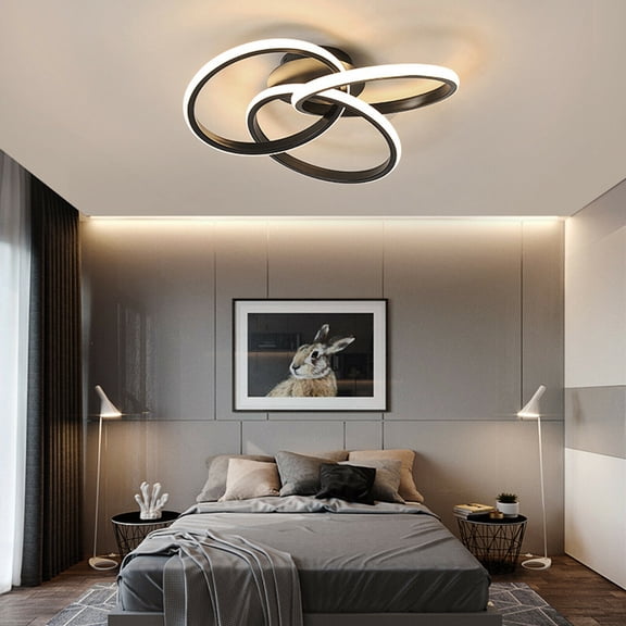 DENSET Modern Acrylic Luminous Electric Led Chandelier with Remote