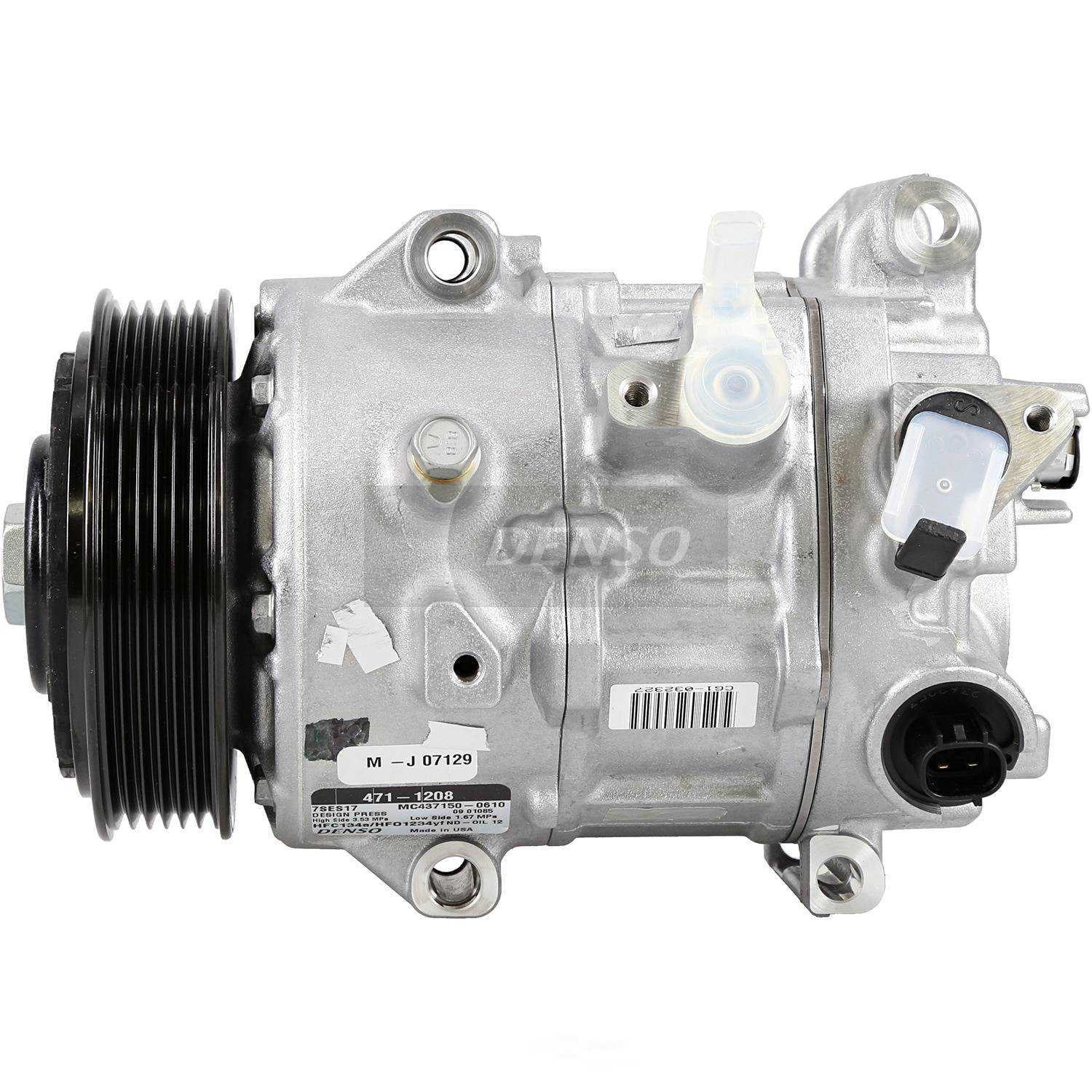 DENSO Auto Parts 471-1208 A/C Compressor w/ Clutch - New