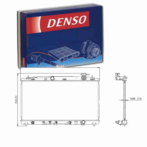 DENSO Radiator compatible with Toyota Camry 3.5L V6 2007-2011 - Without Tow Package, US Built