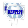 thumbnail image 1 of DENTIST 2 Pack Of 12" x 16" Yard Sign & Stake | Advertise Your Business | Stake Included Image On Front Only | Made in The USA, 1 of 3