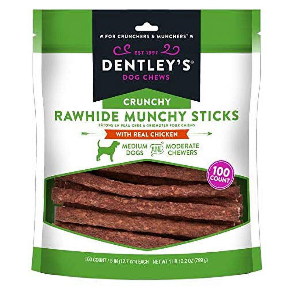 Canine Chews 5 Munchy Rawhide Sticks for Small Dog Treat Munchy Snack Stick Training Treat for Small Dogs and Puppies (45 Pack)