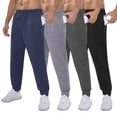 thumbnail image 1 of DENTOYOU 4-Pack Mens Sweatpants with Pockets Gym Joggers - Athletic Pants for Workout Casual black/Navy/Dark Heather Grey/Heather Grey XXL, 1 of 8