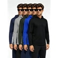 thumbnail image 1 of DENTOYOU 5 Pack Men's Athletic Hoodies Long Sleeve Fishing Lightweigh Pullover Shirts UPF 50+ Sun Protection Shirts Rash Guards Hiking Running Workout Black/Navy/Grey/Blue/Green L, 1 of 5