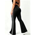 thumbnail image 1 of DENTOYOU Women's Flared Yoga Leggings High Waist Flared Pants Butt Lifting Daily Fitness Sports Leggings Black/White S, 1 of 6