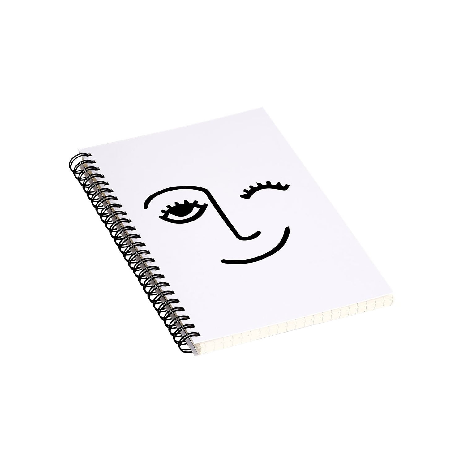 DENY Designs Wink Face by Mambo Art Studio Professional Notebooks 5.5 x  8.25 Dotted 40 Sheets 
