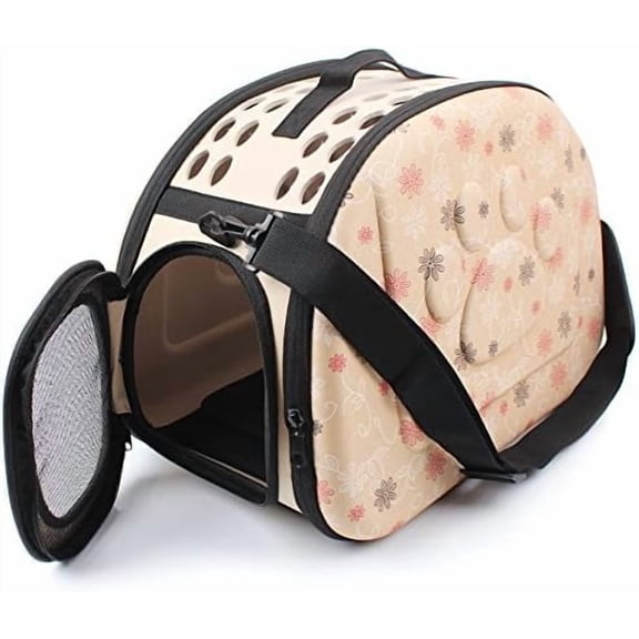 DENZUS Foldable Pet Carrier, Collapsible Travel Cage with Breathable Mesh for Dogs and Cats