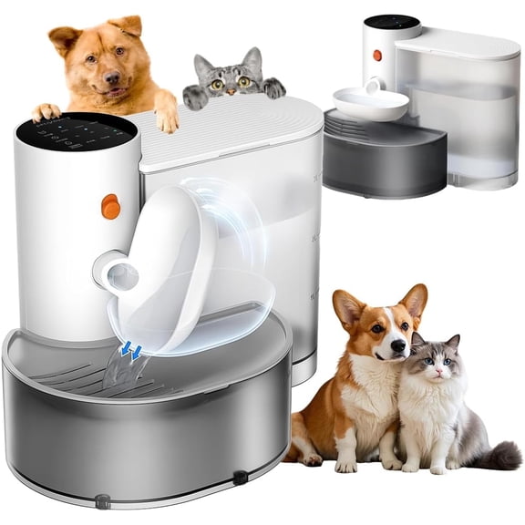 DENZUS Smart Wireless Pet Water Fountain,2026 Upgraded Pet Water Fountain No Filter,3.5L/118oz Ultra-Quiet Design,Rechargeable Automatic Water Dispenser for Cats and Small Dogs