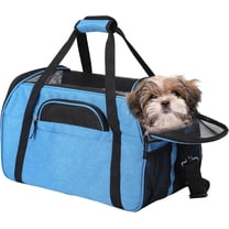 DENZUS Soft-Sided Kennel Pet Carrier for Small Dogs, Cats, Puppy, Airline Approved Cat Carriers Dog Carrier Collapsible, Travel Handbag & Car Seat (Turquoise-19in)