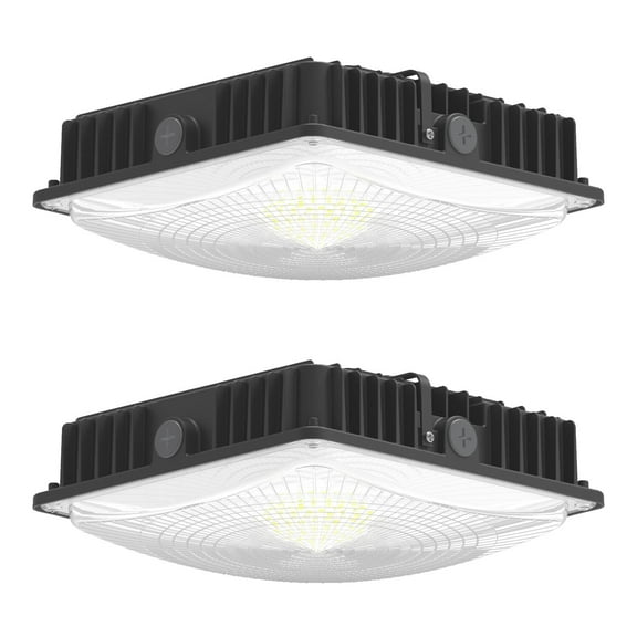 DEOJOY 45W LED Canopy Light Fixture 2 Pack,5700K, AC100-277V, IP65 Waterproof ,for Gas Station,Warehouse Light (45W-2P)