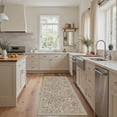 thumbnail image 1 of DEORAB 2.5x10 Runner Rugs Wild Foliage Print Taupe Green Low Pile Machine Washable Non Slip Rug for Hallway, Laundry Room, Bedroom, Bathroom, Entryway, 1 of 5