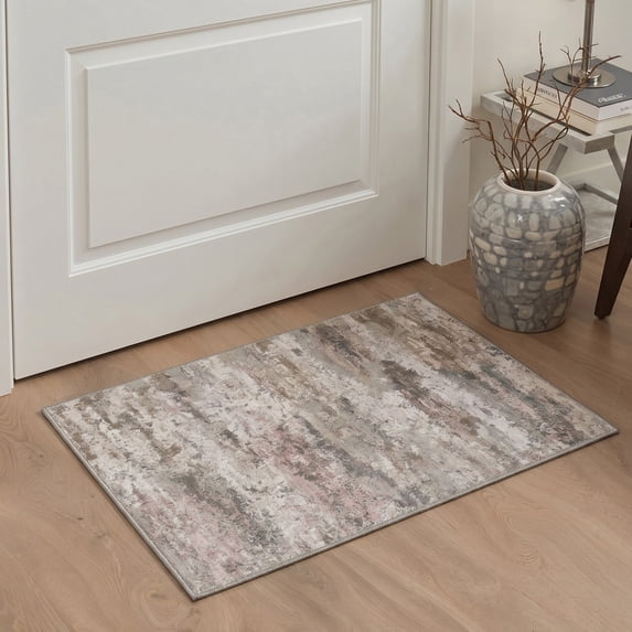 DEORAB 2x3 Area Rugs for Living Room, Low Pile Soft Machine Washable Rugs, Non Slip Doormat for Bedroom, Lightweight Indoor with Print Pattern for Entryway, Front Door, Bathroom