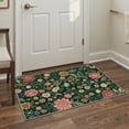 thumbnail image 1 of DEORAB 2x3 Area Rugs Vintage Floral Emerald Green Low Pile Lightweight Machine Washable Non Slip Rug for Entryway, Front Door, Bathroom, 1 of 6