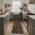thumbnail image 1 of DEORAB 2x7 Runner Rugs Floral Print Pattern Dark Burgundy Low Pile Lightweight Machine Washable Non Slip Rug for Hallway, Laundry Room, 1 of 6
