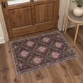 thumbnail image 1 of DEORAB 2x7 Runner Rugs Vintage Floral Print Dusty Mocha Low Pile Lightweight Machine Washable Non Slip Rug for Hallway, Laundry Room, Bedroom, Bathroom, Entryway, 1 of 5