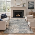 thumbnail image 1 of DEORAB 5x7 Area Rugs for Living Room, Low Pile Lightweight Soft Machine Washable Rugs, Non Slip Rug for Bedroom in Blue, 1 of 5