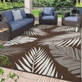 thumbnail image 1 of DEORAB 6'x9' Outdoor Rugs Patio Waterproof Outside Mat Reversible Plastic Camping Carpet,Coffee & Beige, 1 of 9