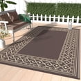 thumbnail image 1 of DEORAB 6'x9' Outdoor Rugs Waterproof Patio Reversible Plastic Carpet Camping Outside Mat,Coffee & Brown, 1 of 8