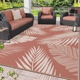 thumbnail image 1 of DEORAB 6'x9' Outdoor Rugs Patio Waterproof Outside Mat Reversible Plastic Camping Carpet Brickred, 1 of 9