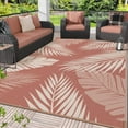 thumbnail image 1 of DEORAB 6'x9' Outdoor Rugs Patio Waterproof Outside Mat Reversible Plastic Camping Carpet Brickred, 1 of 7
