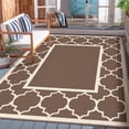 thumbnail image 1 of DEORAB Outdoor Rugs Waterproof Plastic Straw Mat 9'x12' Reversible for RV Patio Deck Beach Coffee & Beige, 1 of 5