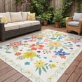 thumbnail image 1 of DEORAB 8'x 10' Outdoor Rug Chenille 3-Layers Patio Washable Mat Imitation Silicone Material Camping Porch Deck Carpet,SOFTWHITE, 1 of 9