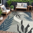 thumbnail image 1 of DEORAB Outdoor Rug 5'X8' Chenille Patio Carpet Three-Layer Material Imitation Silicone Spot Molding Camping Outside RV Mat,Blue&Grey, 1 of 9
