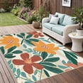 thumbnail image 1 of DEORAB Outdoor Rug 8'x10' Washable Patio Rug Non Shedding Easy Cleaning Flowers Outside Carpet for Balcony Backyard Deck RV, 1 of 10