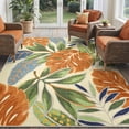 thumbnail image 1 of DEORAB Outdoor Rug 9'x12' Washable Patio Rug Non Shedding Easy Cleaning Jungle Outside Carpet for Balcony Backyard Deck RV, 1 of 11